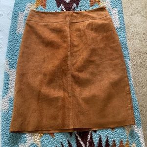 Suede Leather Skirt